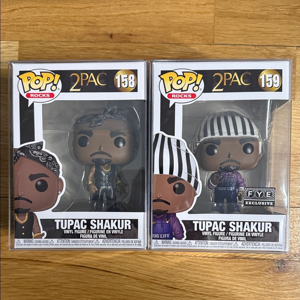 Funko Pop Tupac Shakur Vinyl Figures Set # 158,159